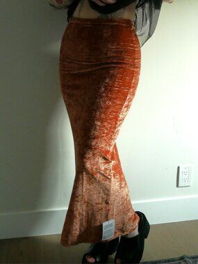 NWT Topshop Crushed Velvet Maxi Skirt, size 4